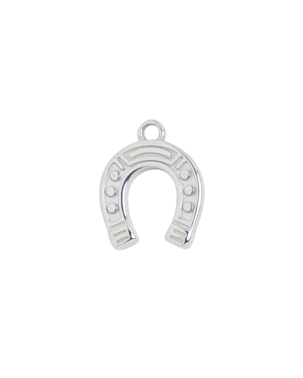Silver Charm Horseshoe