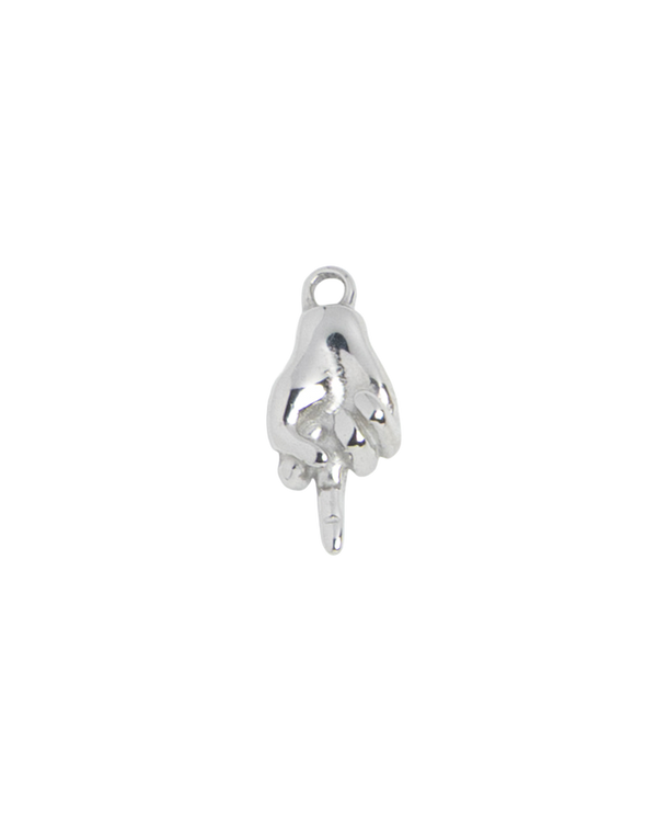 Silver Charm Middle Finger