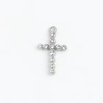 Silver Charm Rhinestone Cross