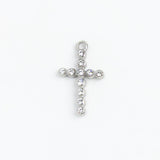 Silver Charm Rhinestone Cross