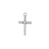 Silver Charm Rhinestone Cross