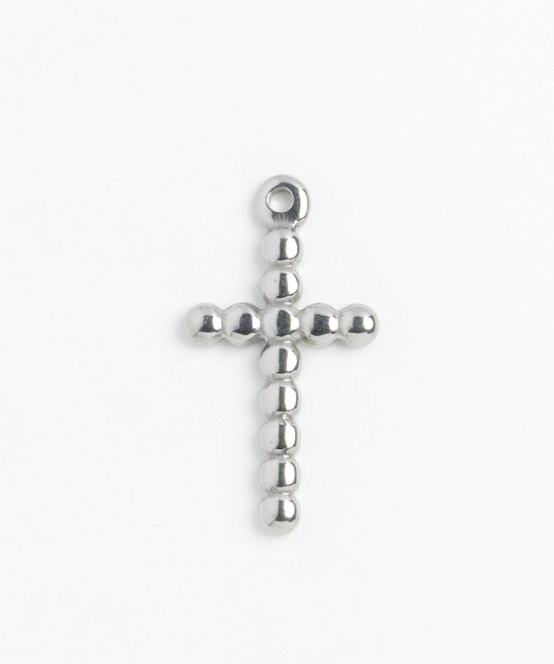 Silver Charm Beaded Cross Mini