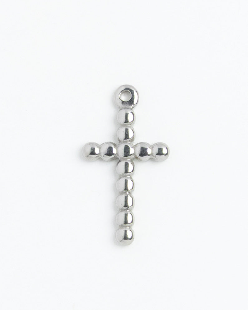 Silver Charm Beaded Cross Mini