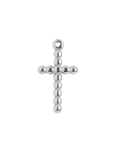 Silver Charm Beaded Cross Mini