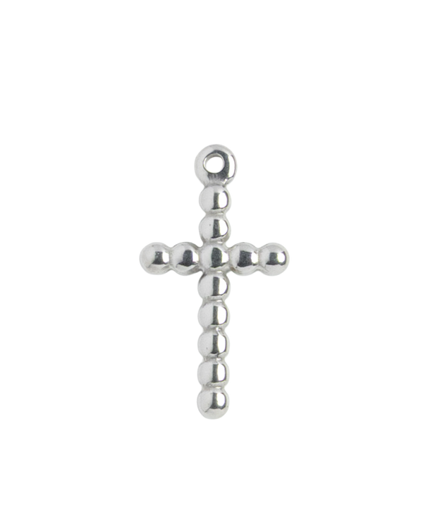 Silver Charm Beaded Cross Mini
