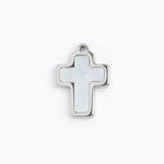 Silver Charm Pearl Cross
