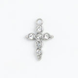 Silver Charm Crystal Cross