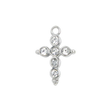Silver Charm Crystal Cross