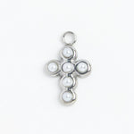 Silver Charm Pearl Bead Cross