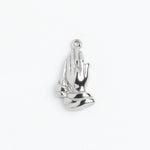 Silver Charm Praying Hands