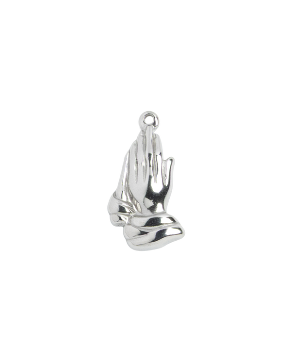 Silver Charm Praying Hands