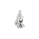 Silver Charm Praying Hands