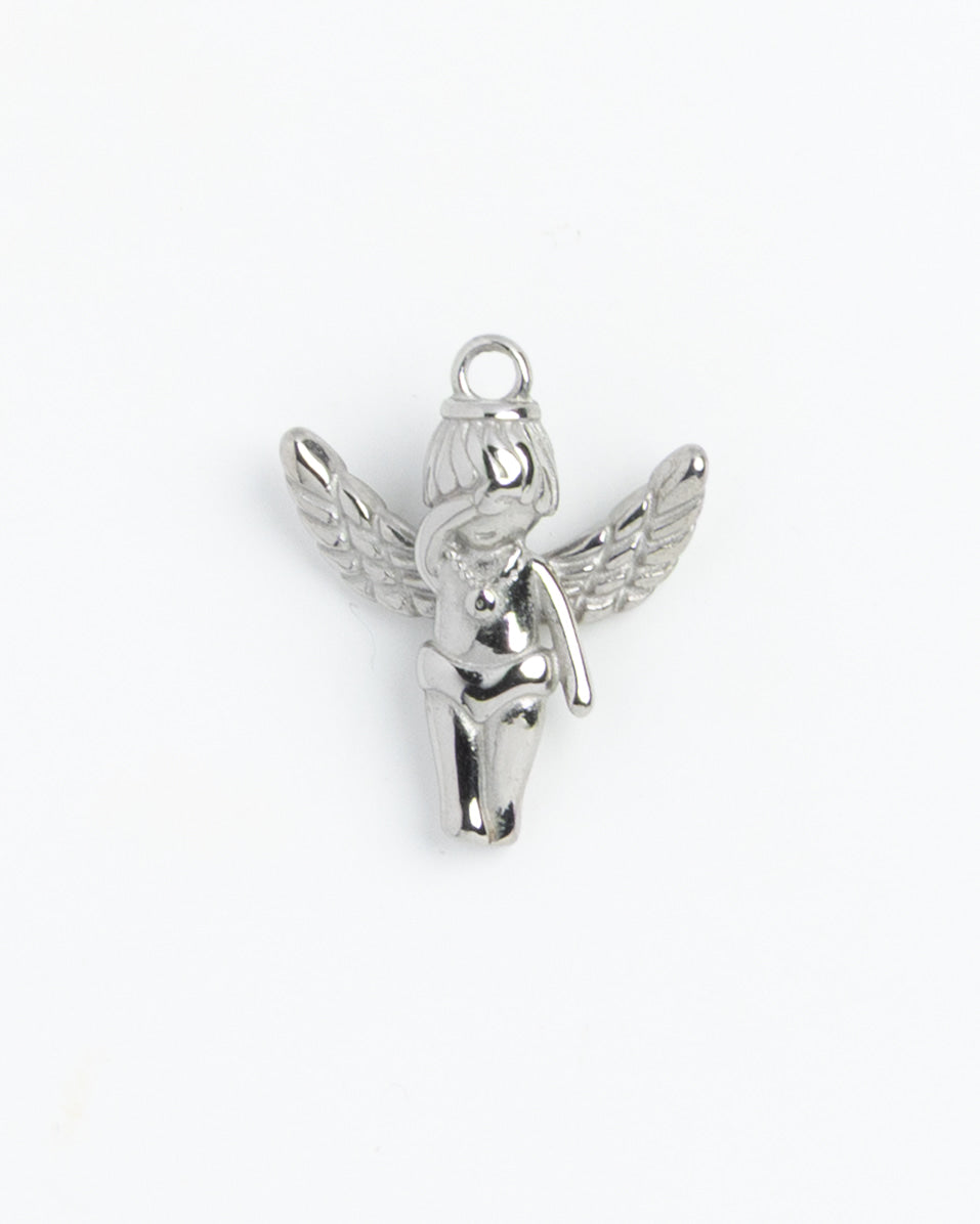 Silver Charm Angel Figure