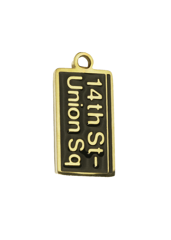Gold Union Square Sign