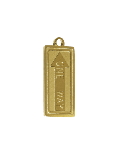 Gold One Way Sign