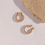 Cecilia Earring - Pearl Hoop Earring