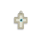 Silver Cross with Eye