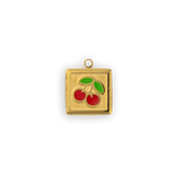 Gold Square with Cherries