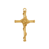 Gold Cross & Rose