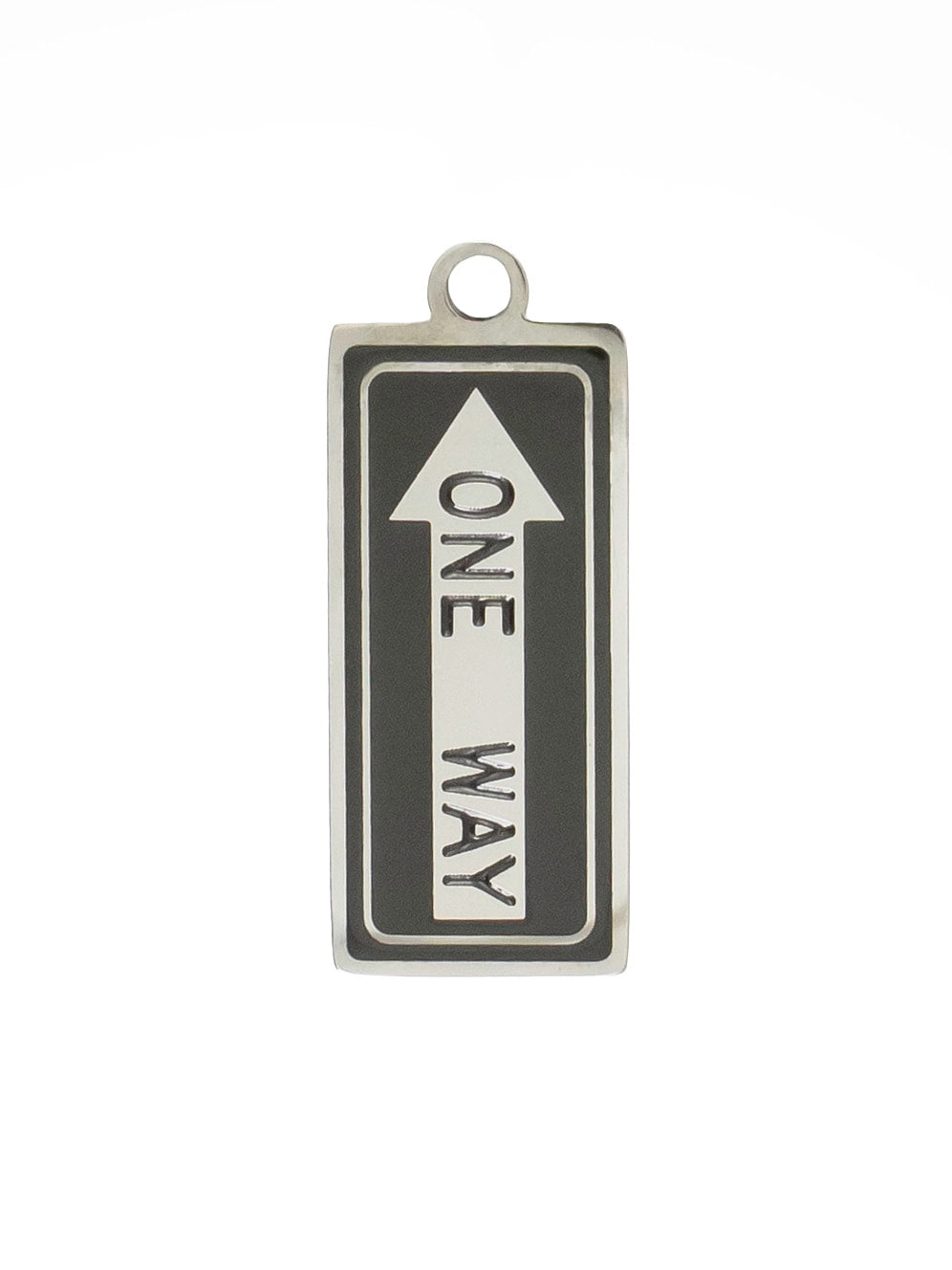 Silver One Way Sign