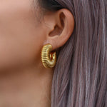 Denise Earrings - Chunky Hoop Earring