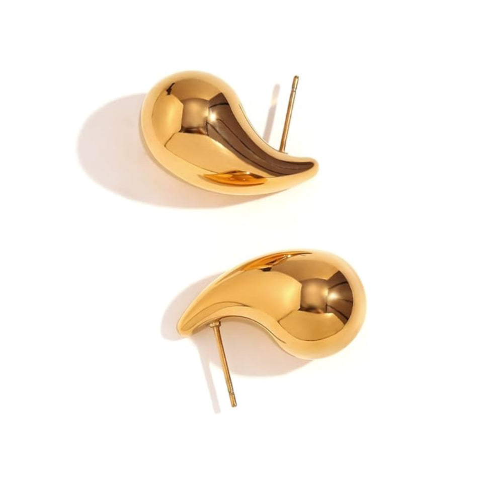 Paula Earrings - Water Drop Stud Earrings (Silver)