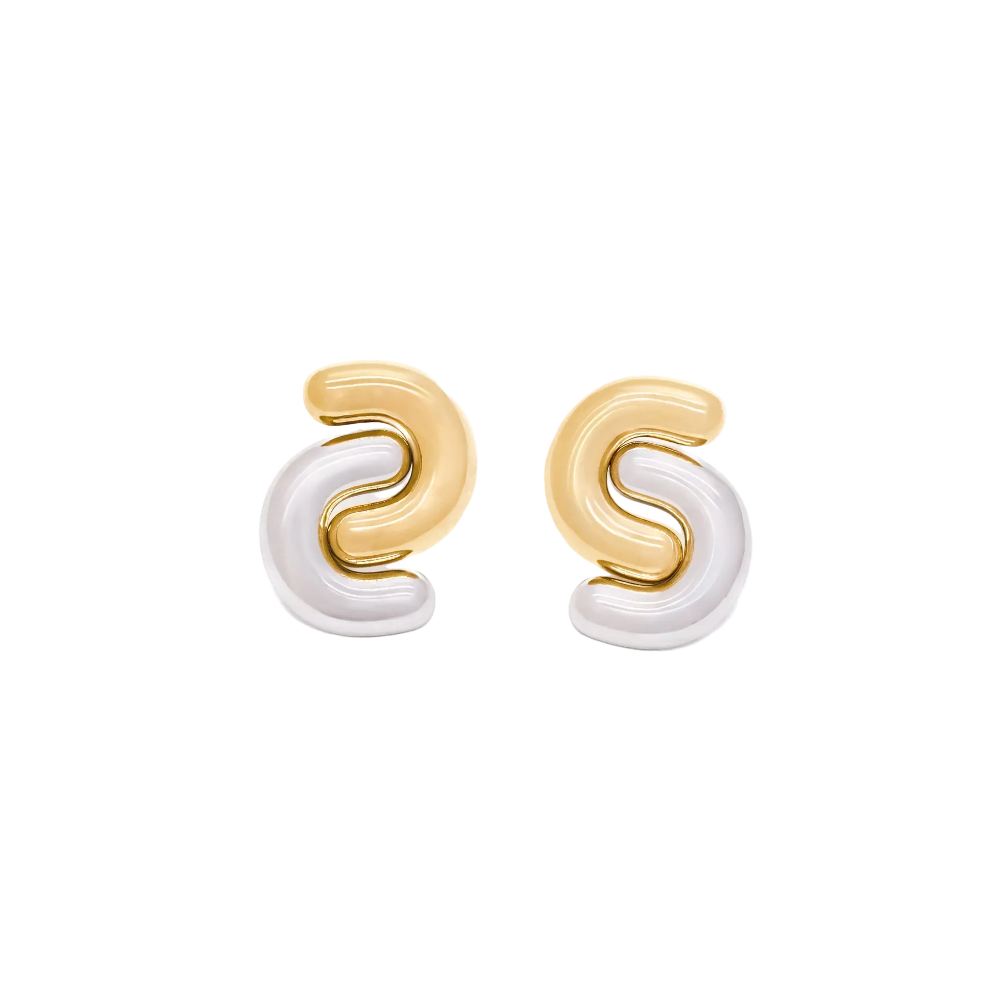 Two-Tone Sculptural Studs