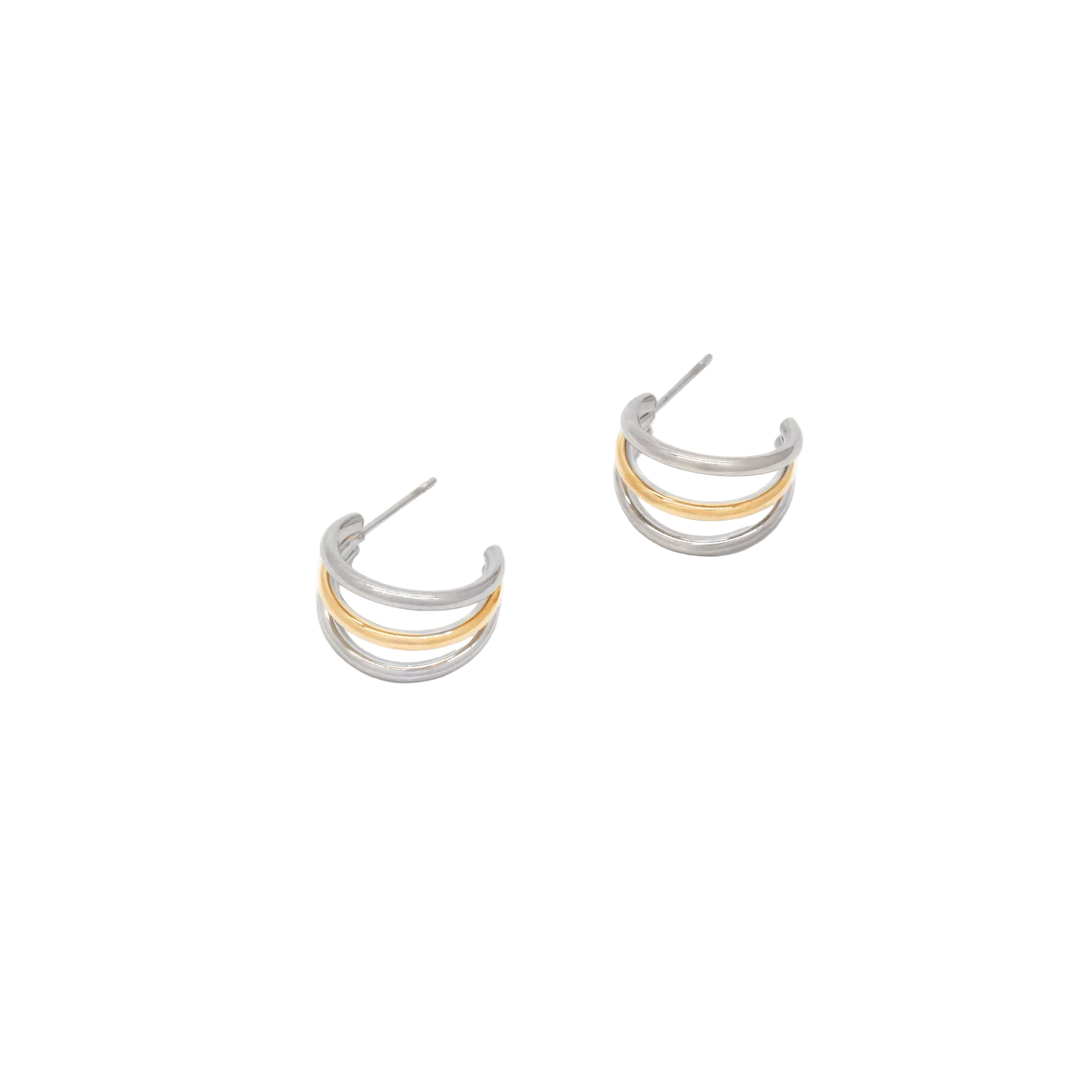 Two-Tone Triple-Layer Hoops