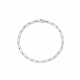 Silver Paper Clip Chain Bracelet