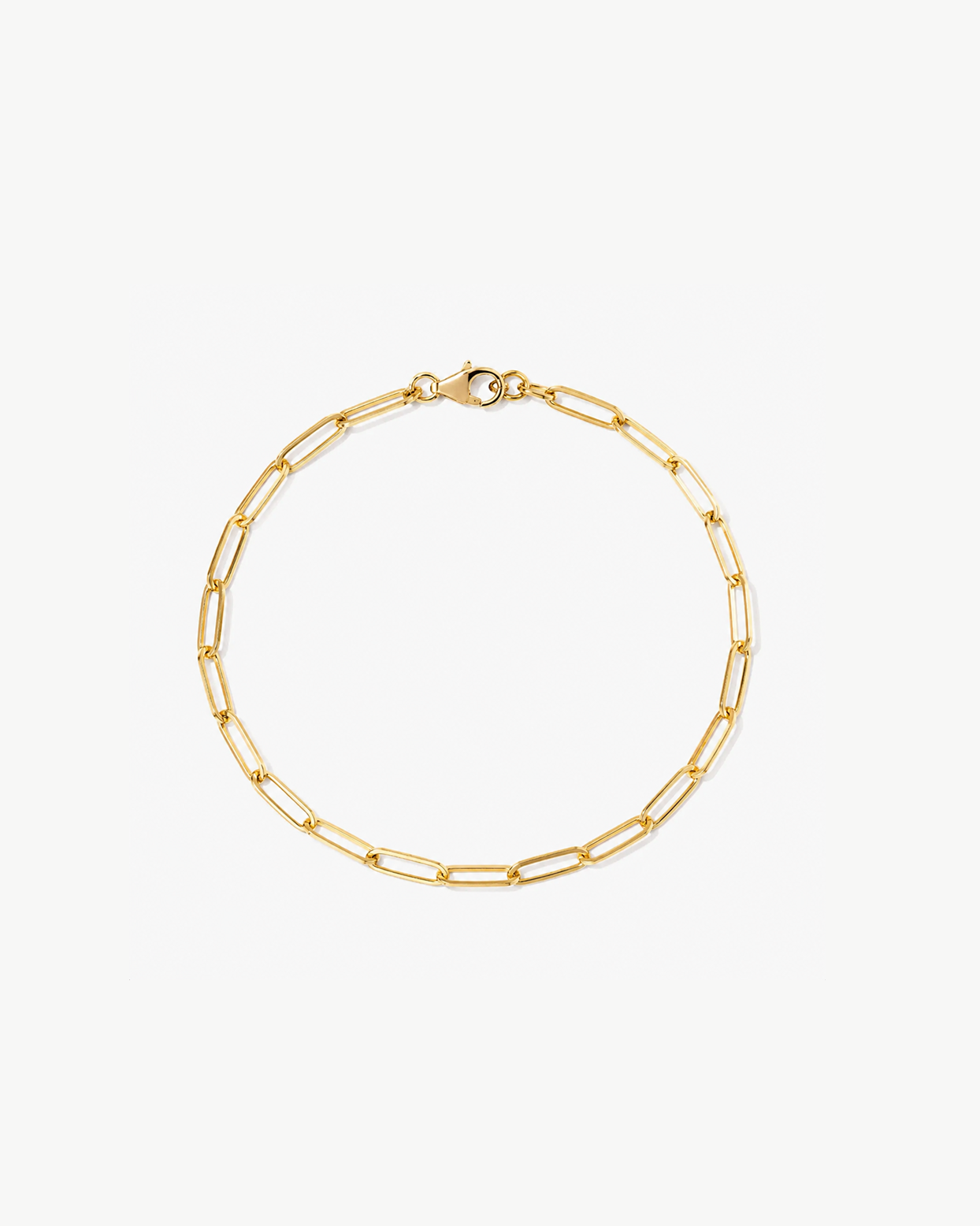Gold Paper Clip Chain Bracelet