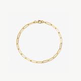 Gold Paper Clip Chain Bracelet
