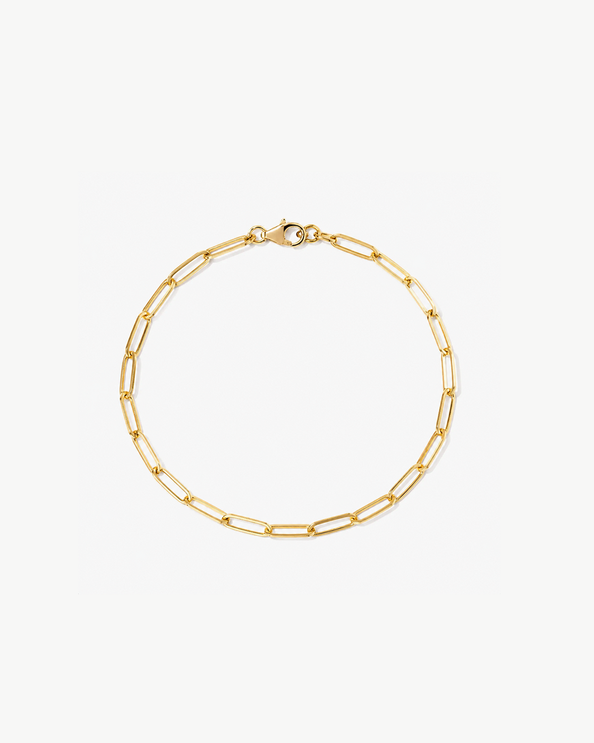 Gold Paper Clip Chain Bracelet