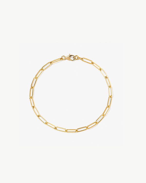Gold Paper Clip Chain Bracelet