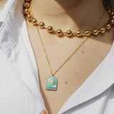 Amira Necklace - Zircon Colorful Tarot Card Necklace (Galaxy)
