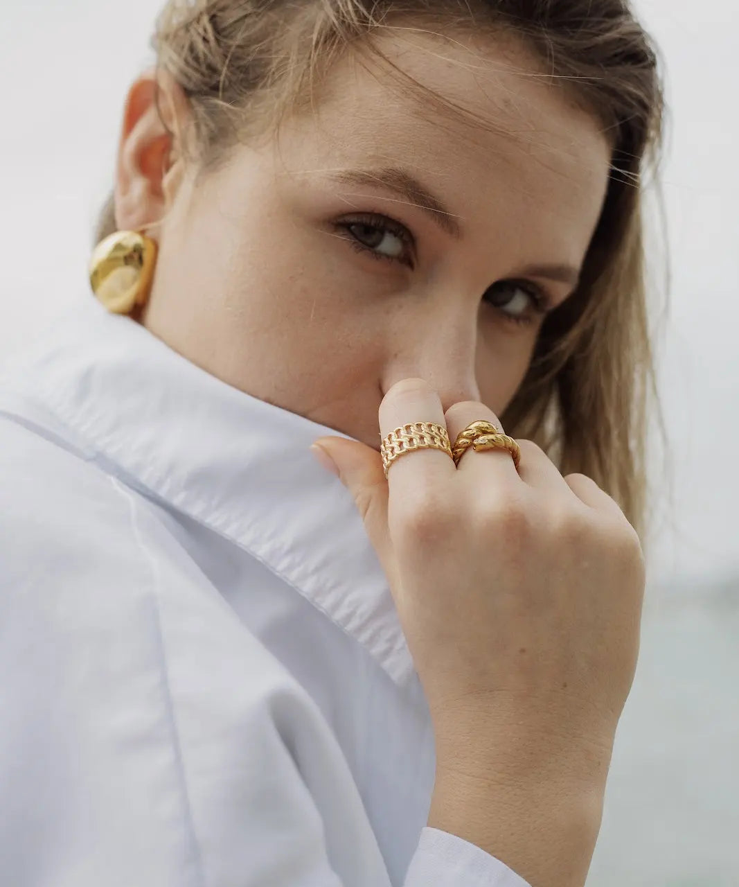 Dalia Ring - Adjustable Hollow Out French Style Ring
