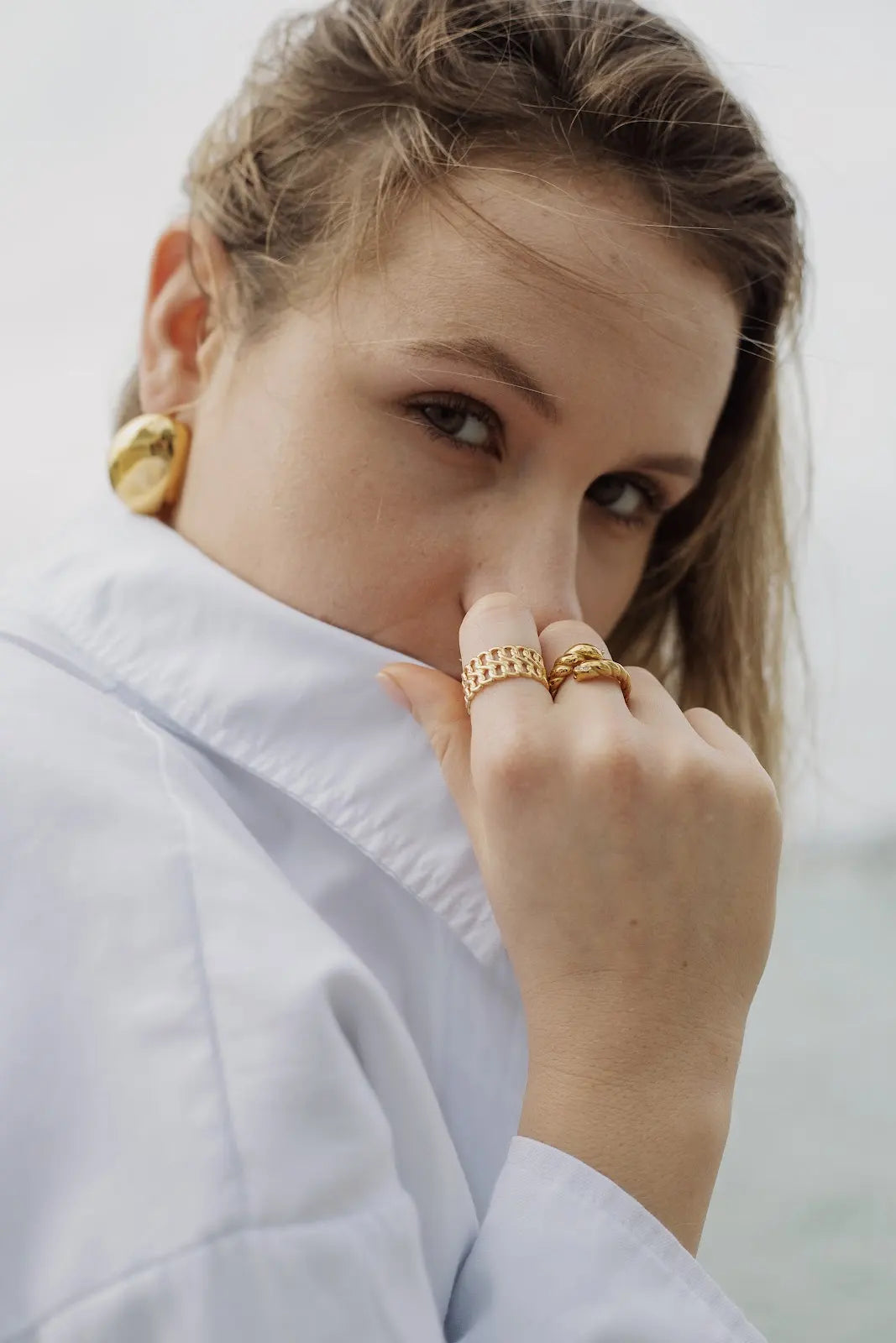 Dalia Ring - Adjustable Hollow Out French Style Ring