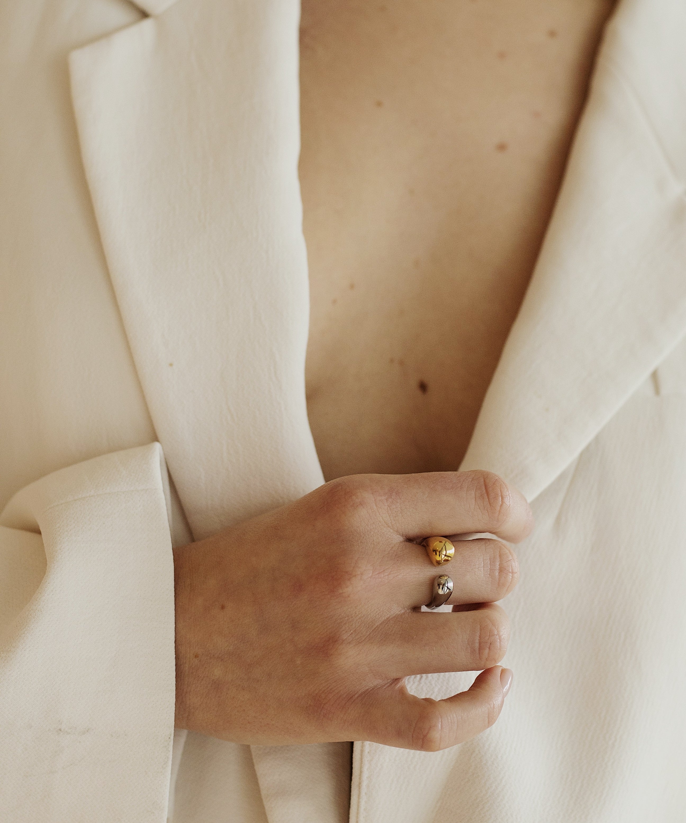 Gina Adjustable Ring - Stainless Steel