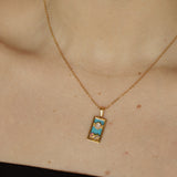 Sol Enamel Tarot Card Pendant Necklace