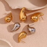 Paula Earrings - Water Drop Stud Earrings (Silver)