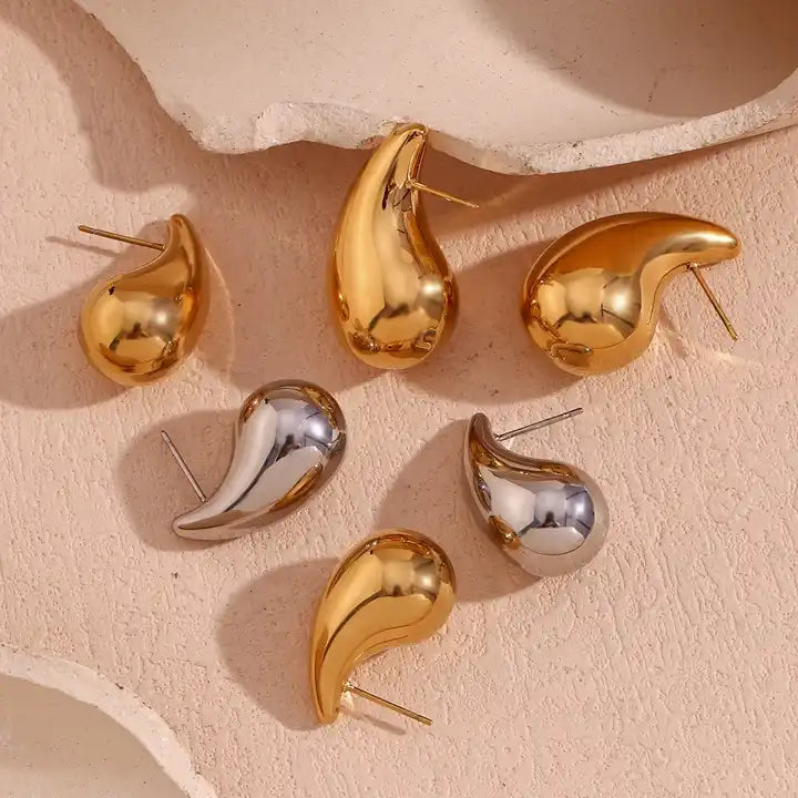 Paula Earrings - Water Drop Stud Earrings.