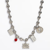 Welcome to NY Silver Charm Necklace