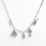 Fiesty & Free Spirited Silver Charm Necklace