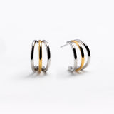 Two-Tone Triple-Layer Hoops