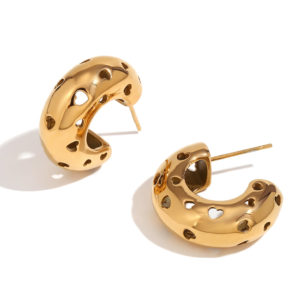 Mirella Earrings - 18k Gold Plated Hoop Earrings