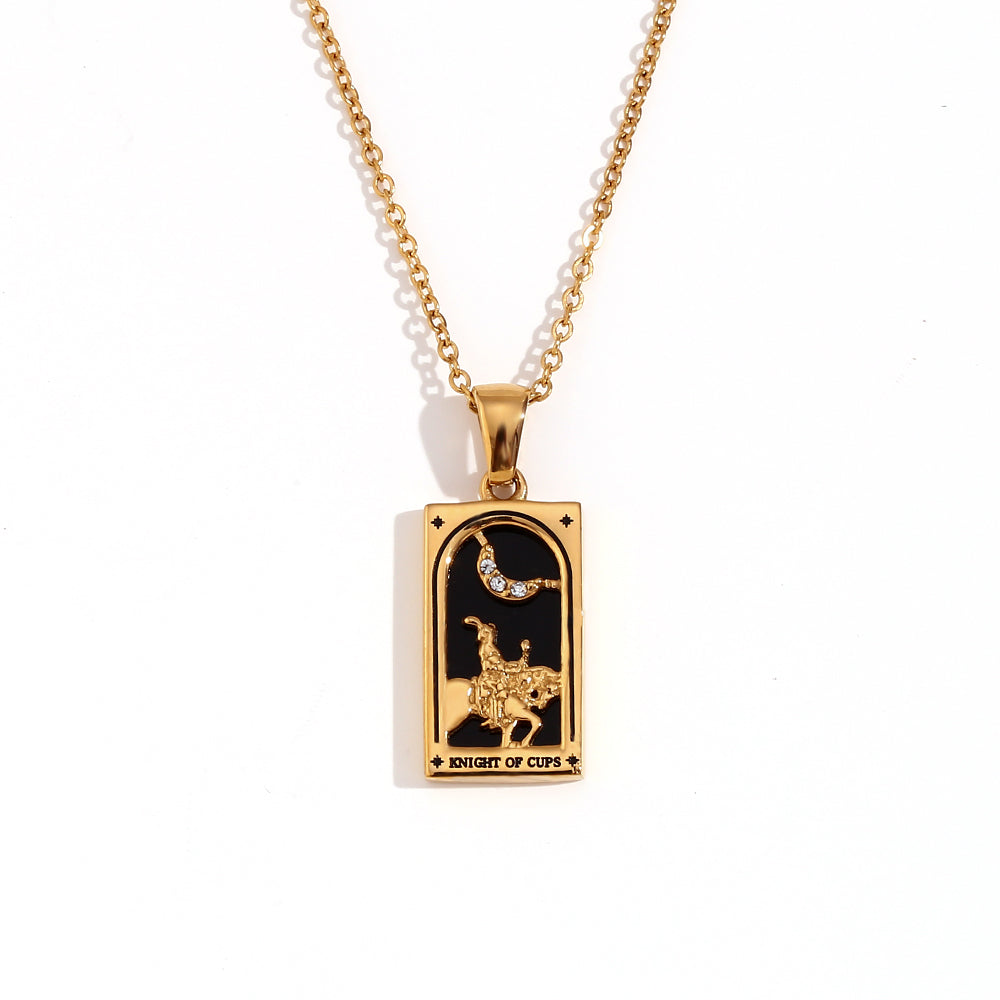 Alba Pendant Necklace - 18k Gold Plated Stainless Steel Womens Jewelry & Accessories