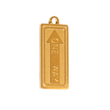 Gold One Way Sign