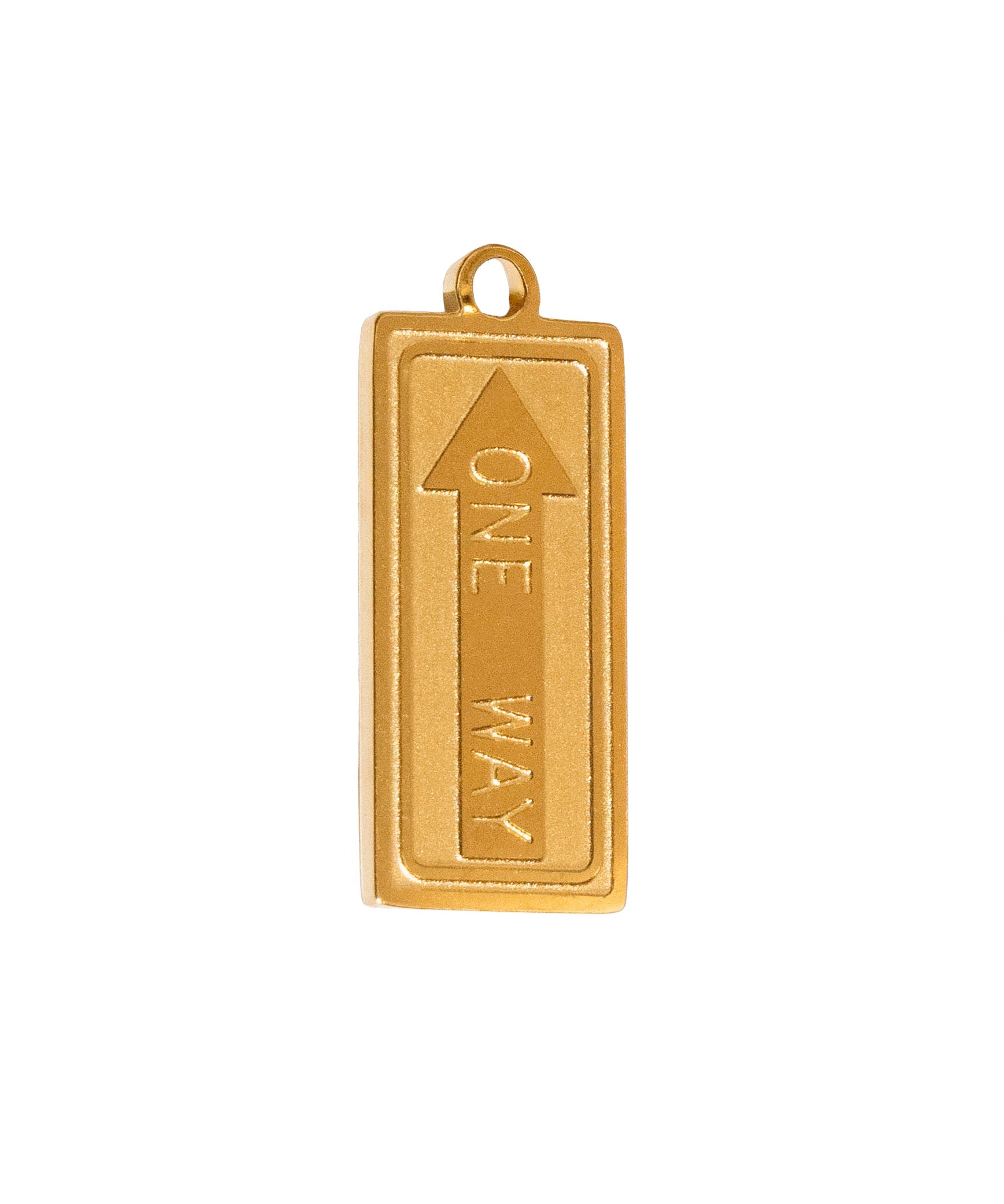 Gold One Way Sign
