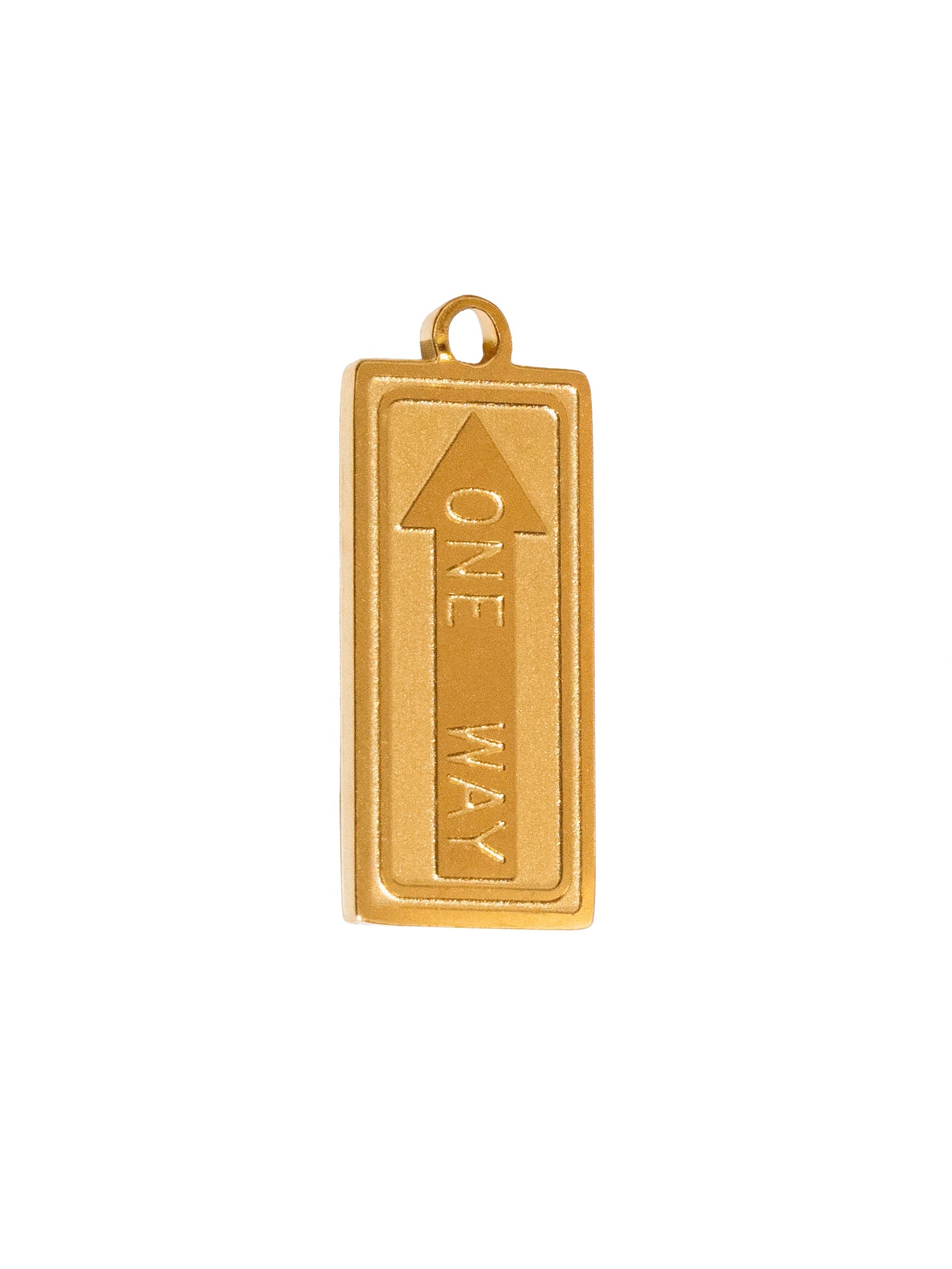 Gold One Way Sign