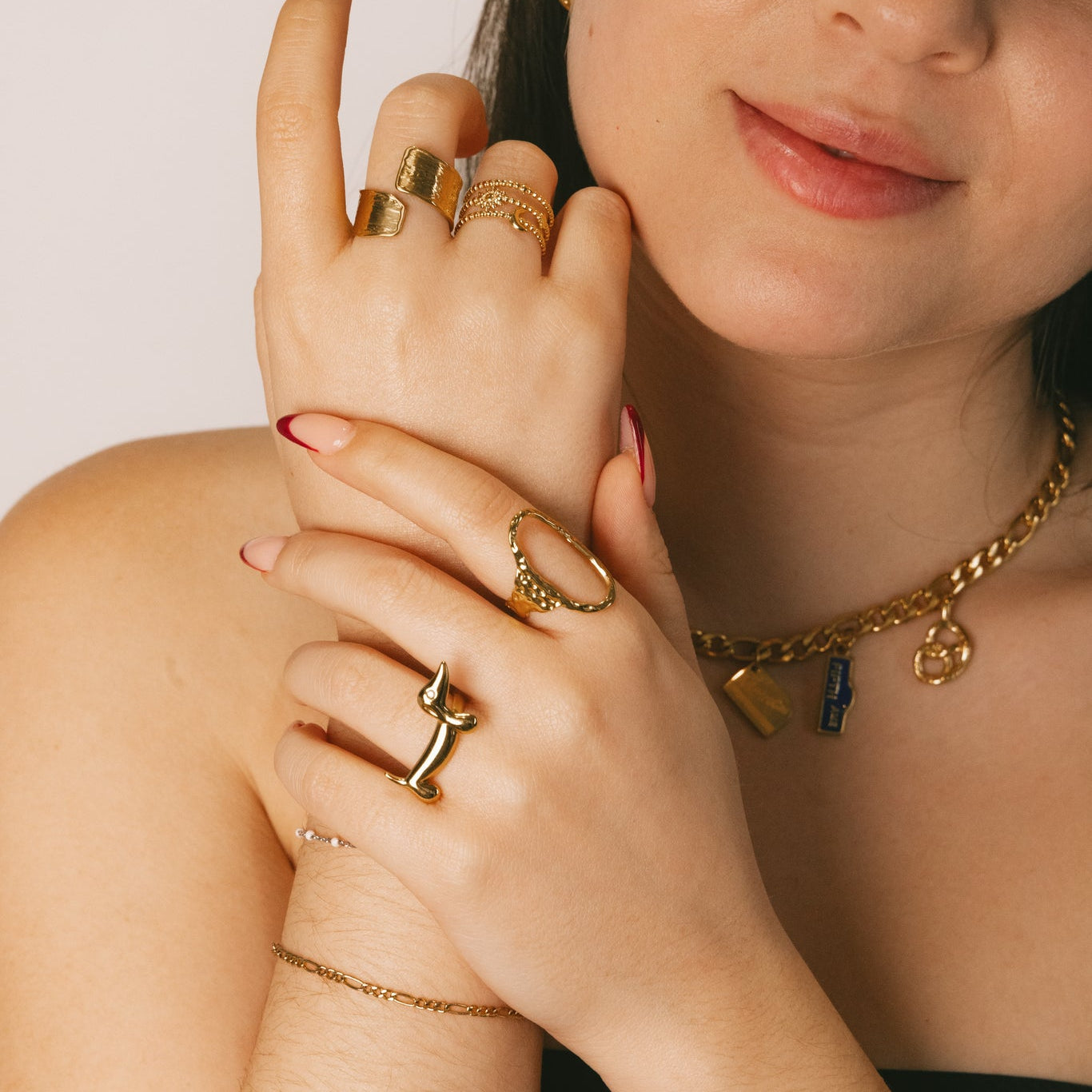 Minimalist Dachshund Adjustable Silver Ring