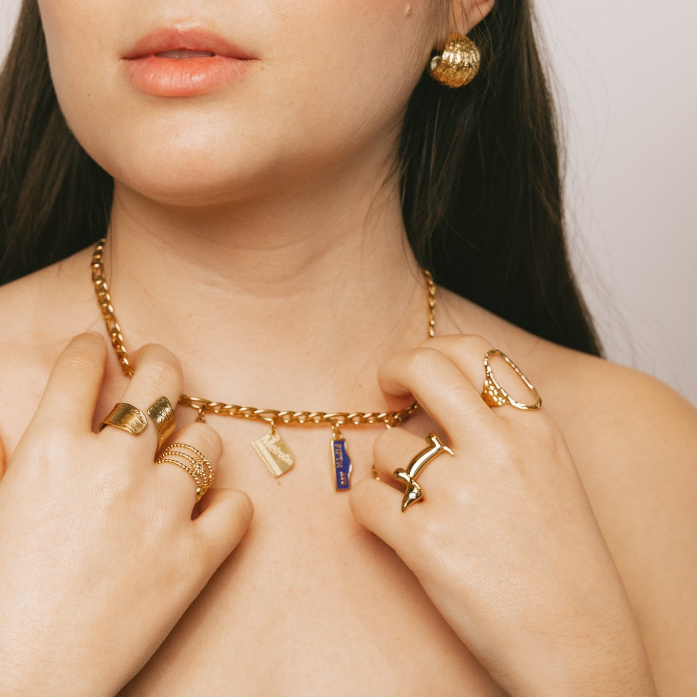 Minimalist Dachshund Adjustable Gold Ring